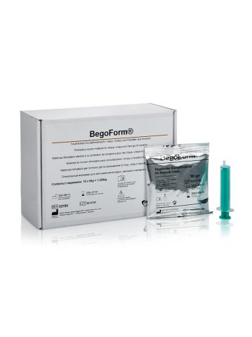 begoform box, next to begoform bag, and syringe