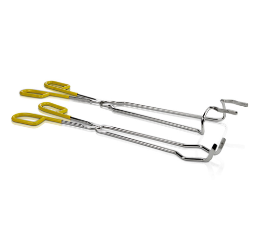 two pairs of mold tongs